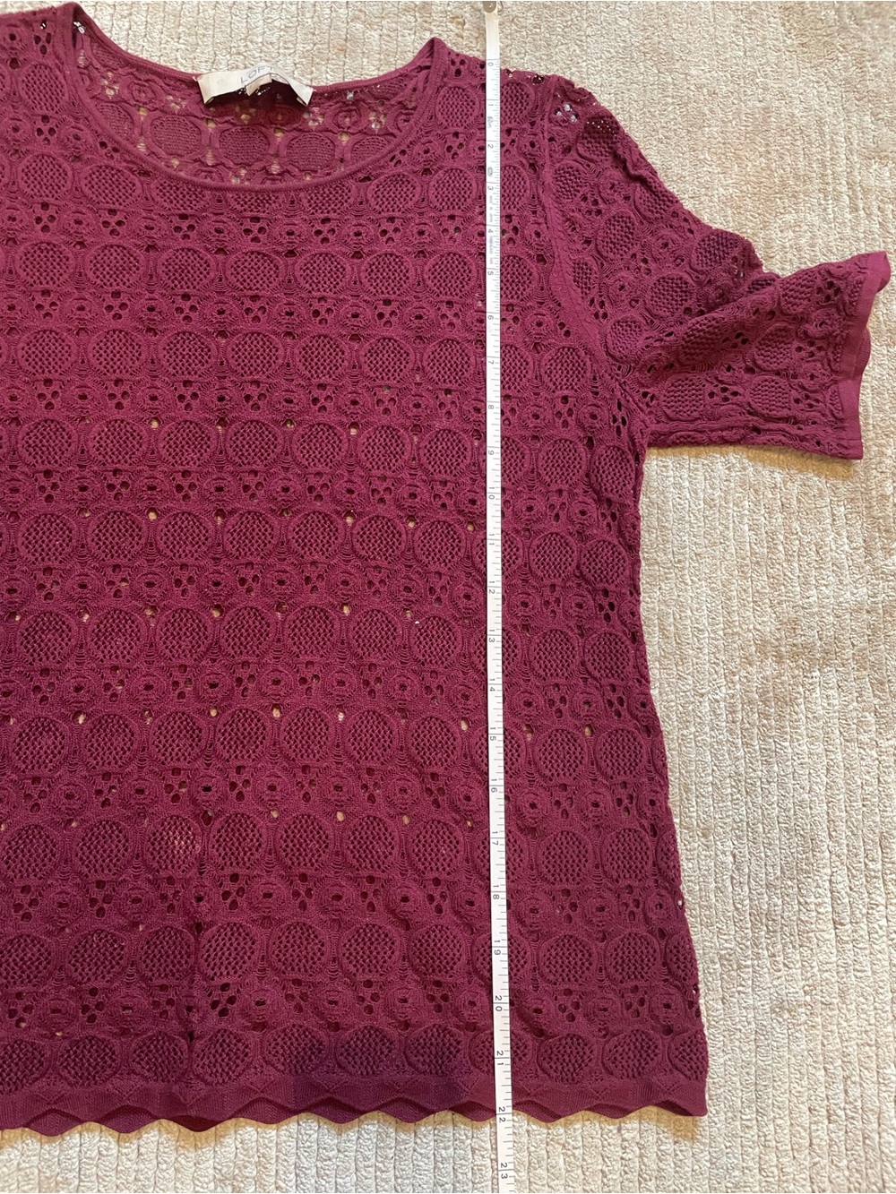 LOFT Embroidered Lace Sweater - Picture 8 of 9